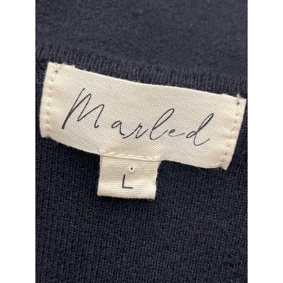 Marled Women Black Double Breasted Long Sleeve Sweater / Jacket Size L - Picture 7 of 9